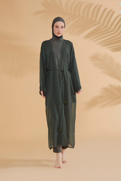 Khaki Pareo Kimono P2344