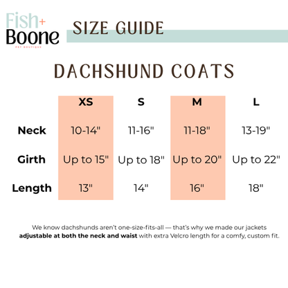 Dachshunds & Daisies Dog Coat