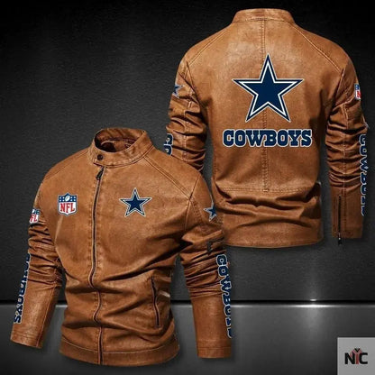 Dallas Cowboys Black Leather Jacket