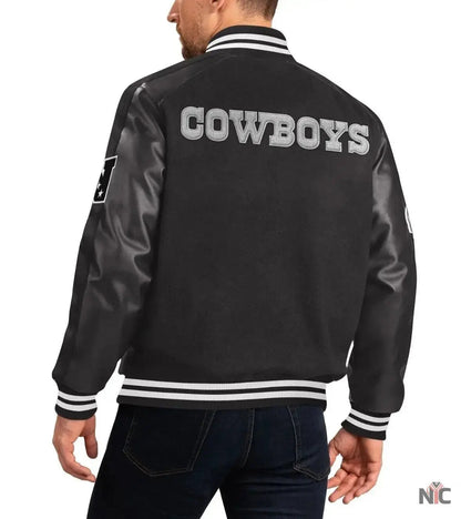 Dallas Cowboys Black Quicksnap Varsity Jacket