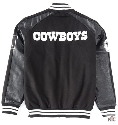 Dallas Cowboys Black Quicksnap Varsity Jacket