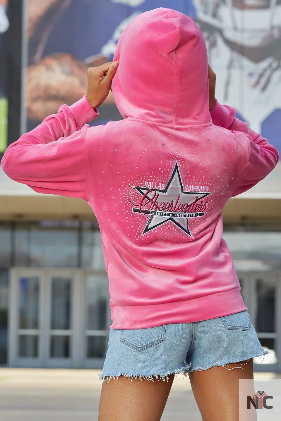 Dallas Cowboys Cheerleader Pink Hoodie