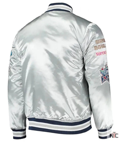 Dallas Cowboys Silver Satin Jacket