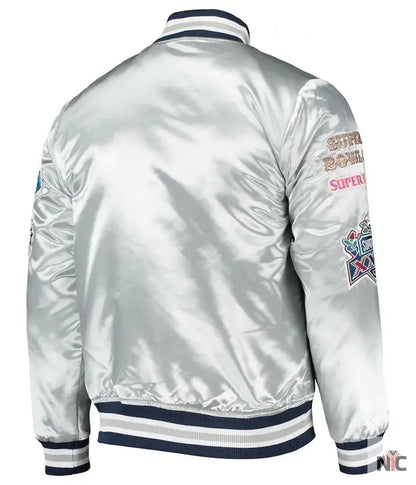 Dallas Cowboys Silver Satin Jacket