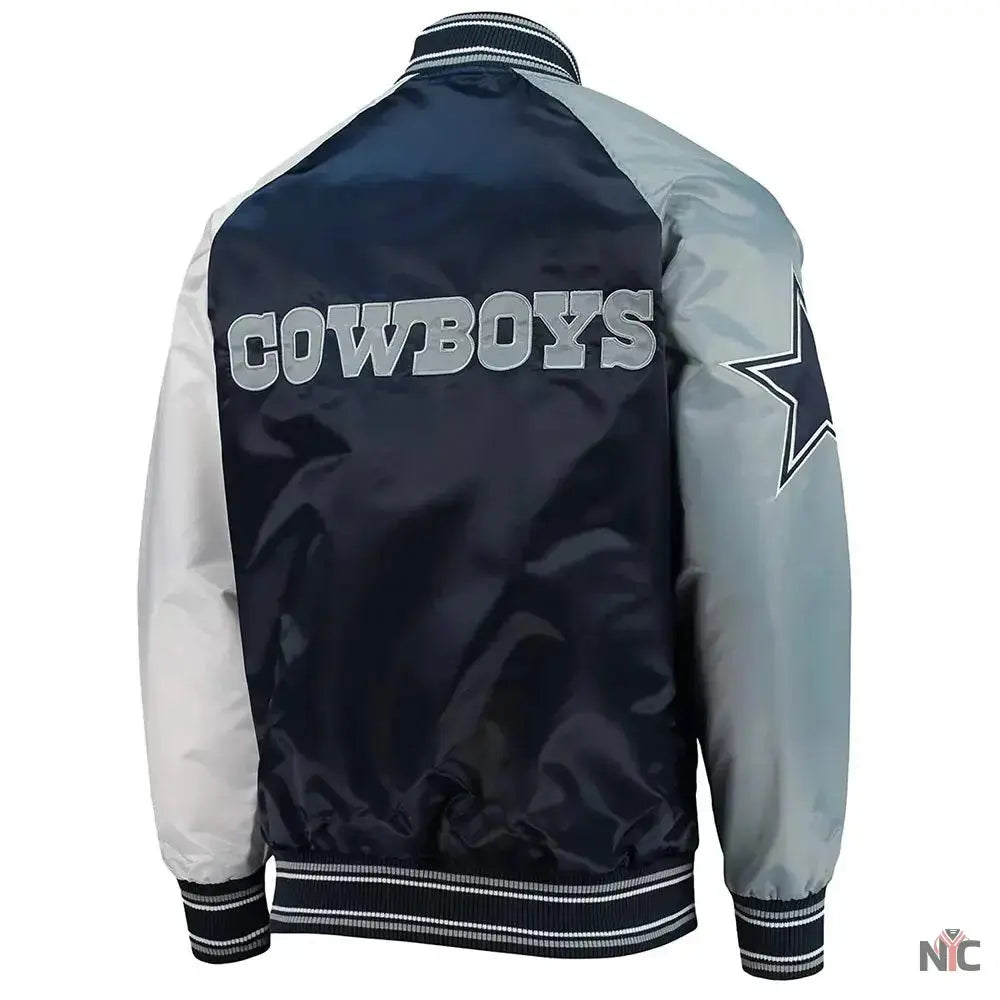 Dallas Cowboys The Reliever Varsity Satin Jacket