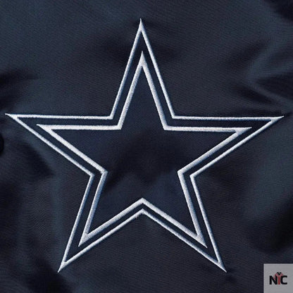 Dallas Cowboys The Reliever Varsity Satin Jacket