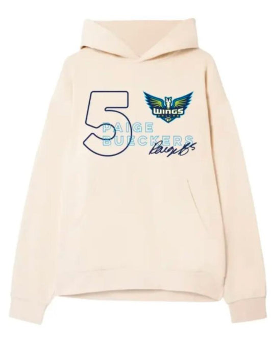Dallas Wings Paige Bueckers Round21 Cream 2025 WNBA Hoodie
