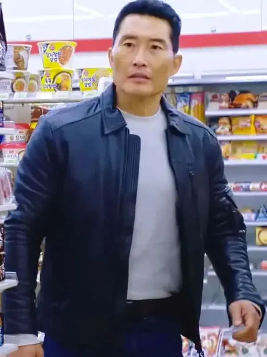 Daniel Dae Kim Butterfly Black Leather Jacket