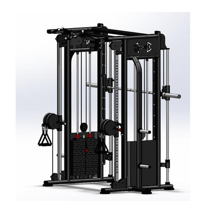 Muscle D Fitness Dual Adjustable Pulley Smith Combo – Full Body Trainer