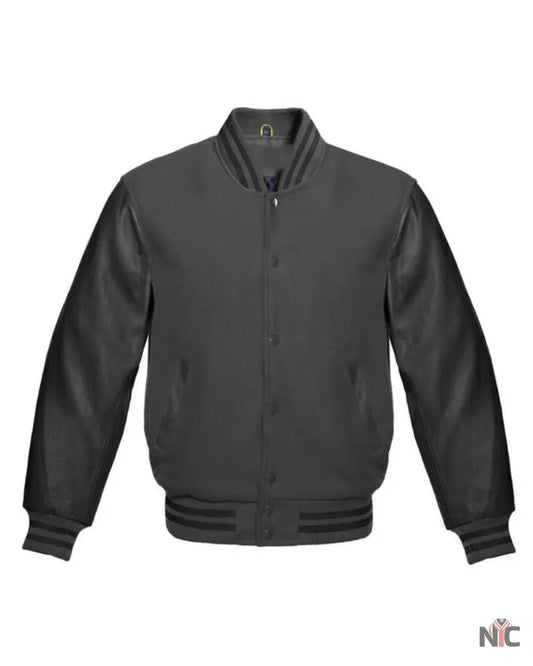 Dark Grey Varsity Jacket