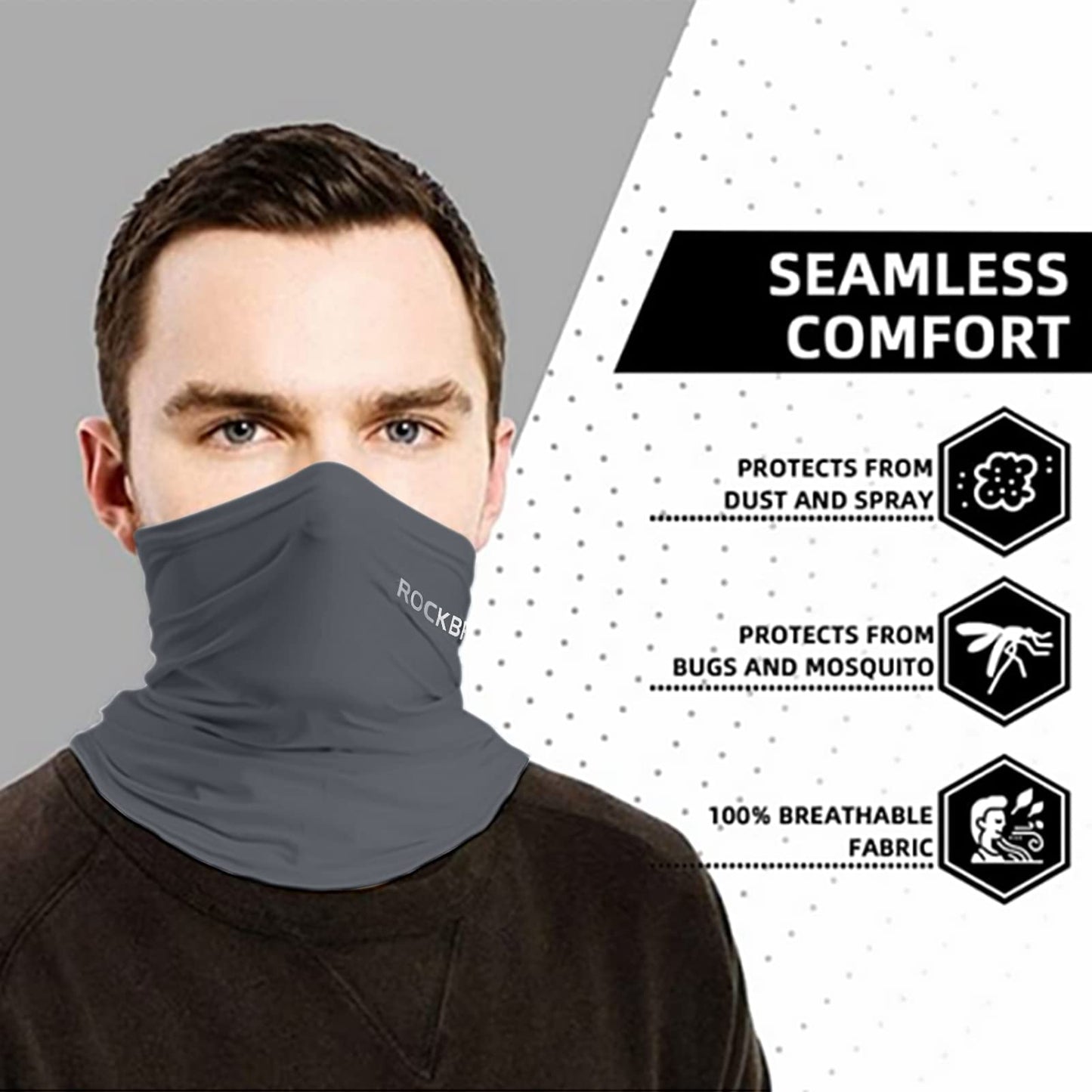 ROCKBROS Cooling Neck Gaiter Bandana Face Mask  Summer Half Face Scarf  for Cycling Fishing - Triathlete Store