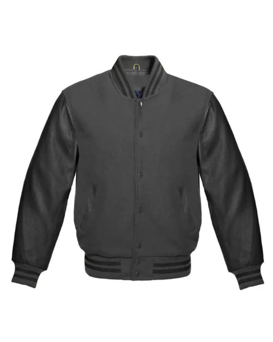 Dark Grey Varsity Jacket