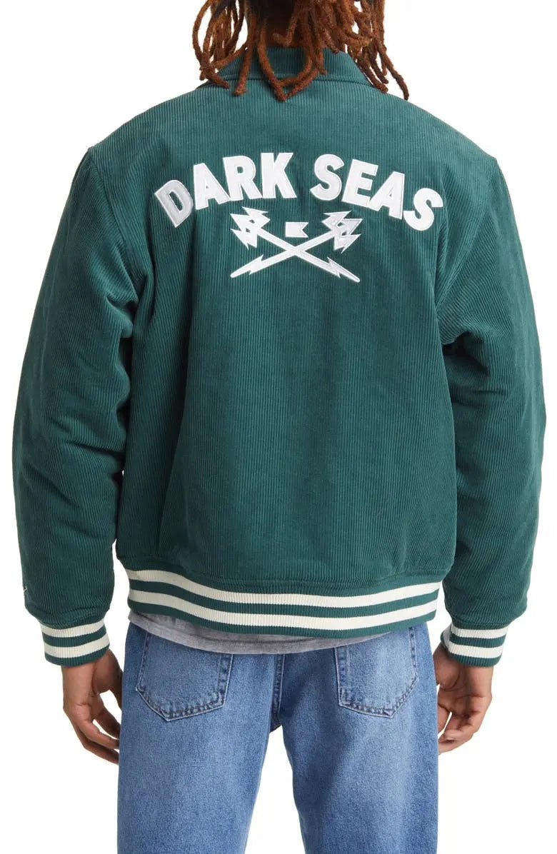 Dark Seas Cotton Corduroy Varsity Jacket