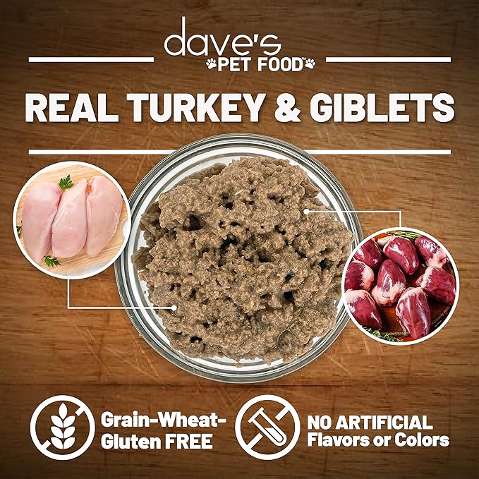 Dave's Naturally Healthy Turkey & Giblets Dinner Paté Wet Cat Food (12.5oz)