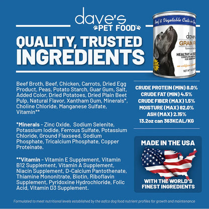 Dave's Stewlicious Beef & Vegetable Stew For Dogs (13.2oz)