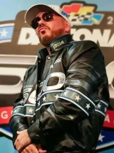 Daytona 500 Pitbull Black Leather Jacket