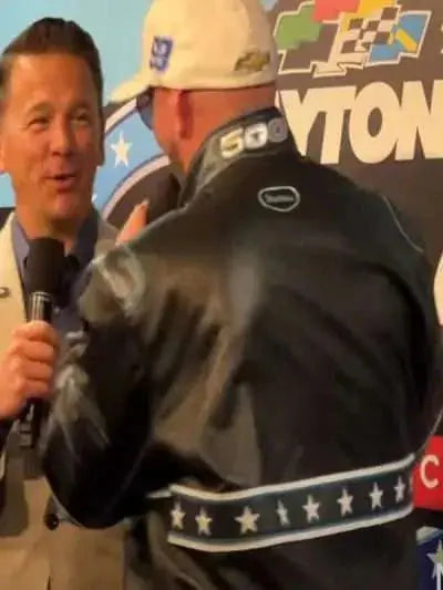 Daytona 500 Pitbull Black Leather Jacket