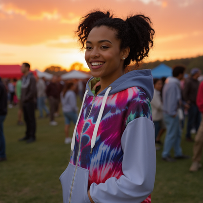 Deadhead Shibori Unisex zip hoodie