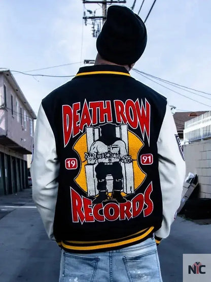 Death Row Records Wool Bomber Jacket