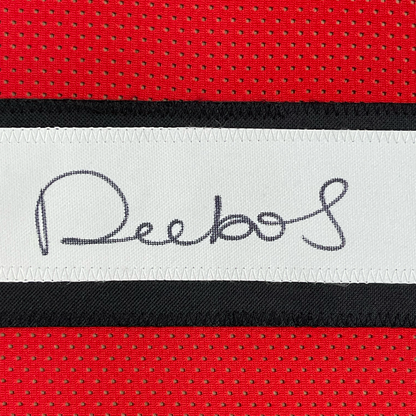 Framed Autographed/Signed Deebo Samuel 35x39 San Francisco Red Alternate Football Jersey JSA COA