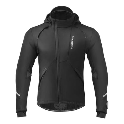 ROCKBROS Men's Winter Cycling Jacket for 5–32°F Thermal Windproof for Biking, Running, Hiking