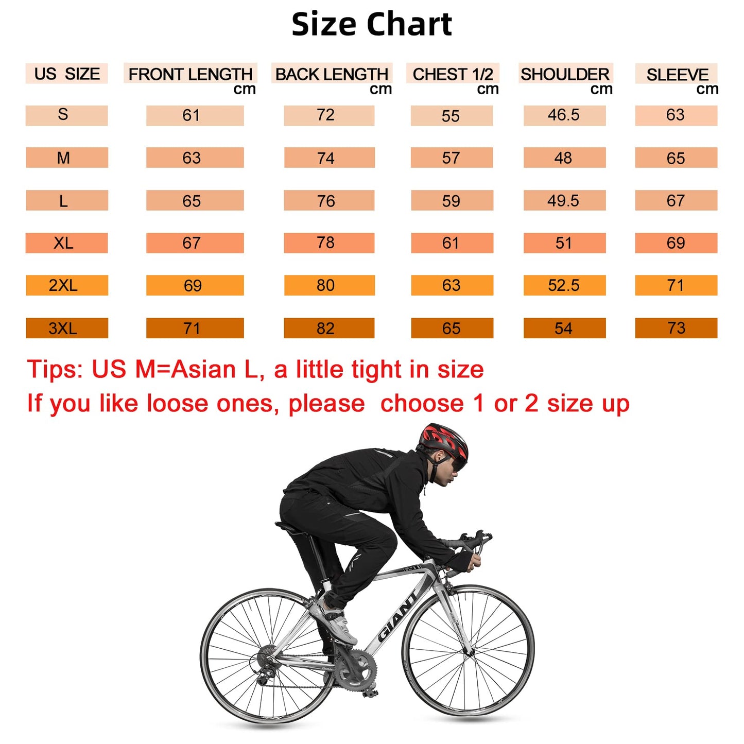 ROCKBROS Men's Winter Cycling Jacket for 5–32°F Thermal Windproof for Biking, Running, Hiking