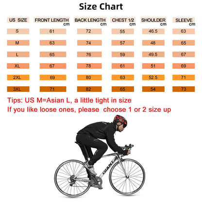 ROCKBROS Men's Winter Cycling Jacket for 5–32°F Thermal Windproof for Biking, Running, Hiking