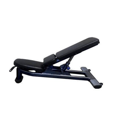 Deluxe Adjustable Bench - Muscle D Fitness - Adjustable Moveable Padded Bench Black Silver