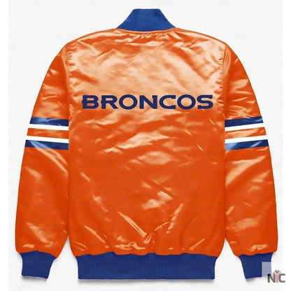 Denver Broncos Button Down Orange Jacket