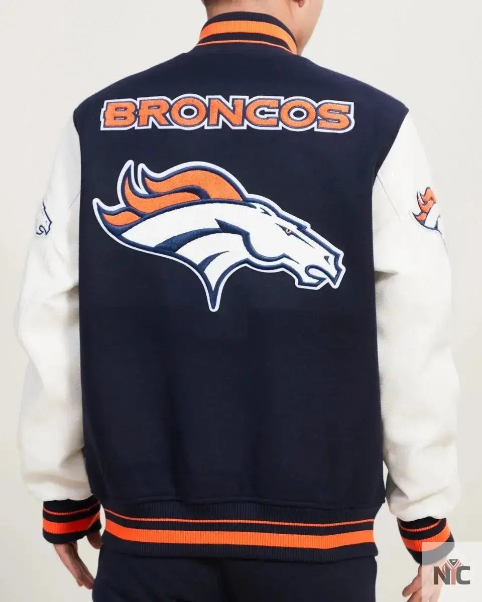Denver Broncos Mash Up Wool Varsity Jacket