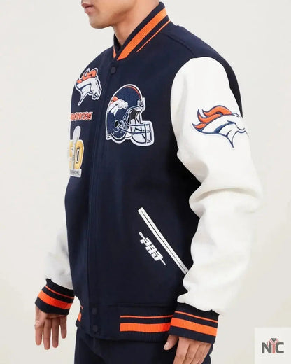Denver Broncos Mash Up Wool Varsity Jacket