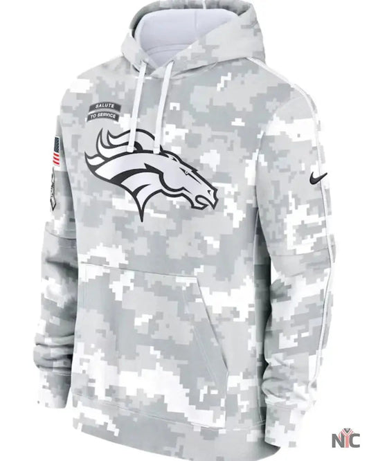Denver Broncos Salute To Service Camo 2024 Hoodie