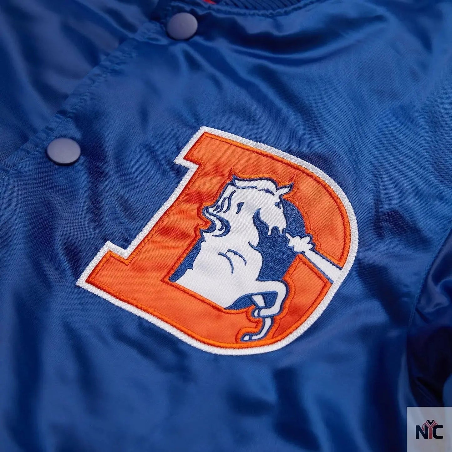 Denver Broncos Satin Varsity Jacket