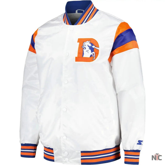 Denver Broncos Vintage Satin Varsity Jacket