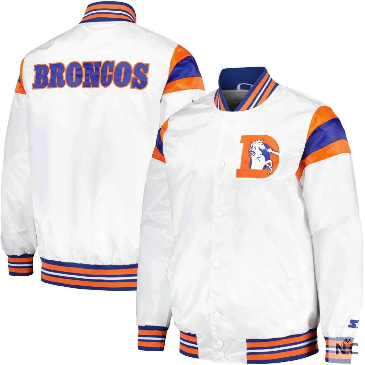 Denver Broncos Vintage Satin Varsity Jacket