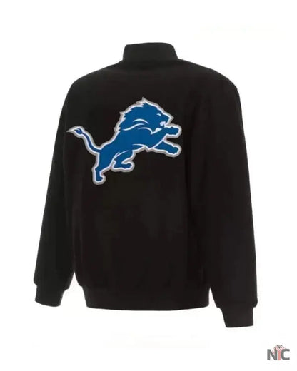 Detroit Lions Black Wool Jacket