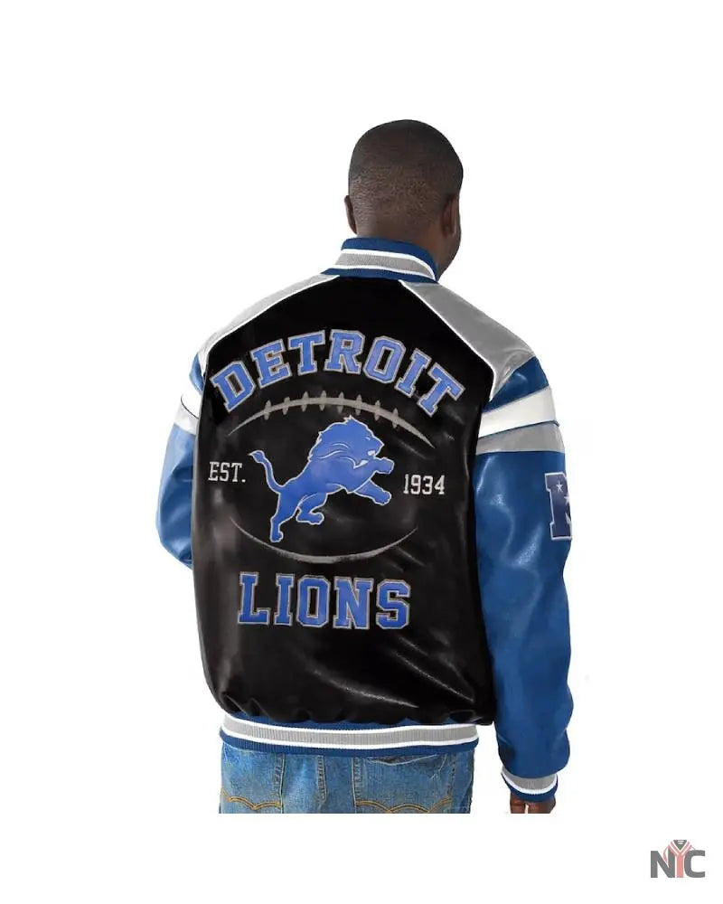 Detroit Lions Home Team Leather Jacket