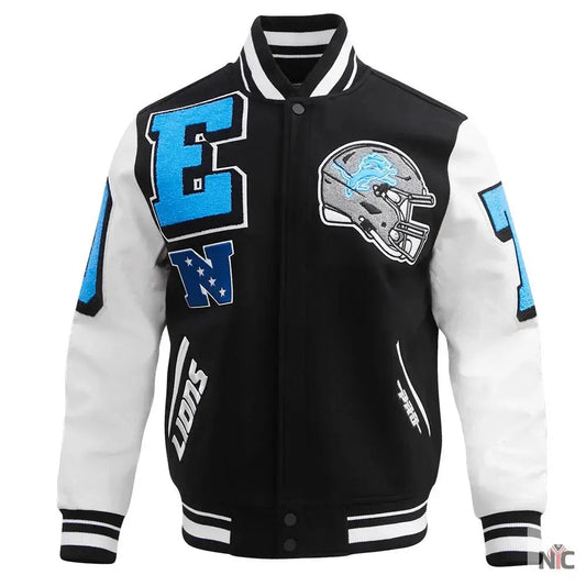Detroit Lions Mashup Varsity Jacket