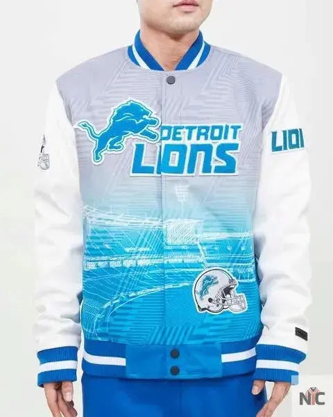 Detroit Lions Remix Wool Varsity Jacket