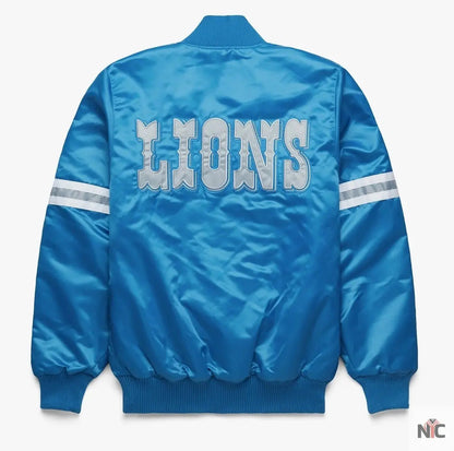 Detroit Lions Satin Varsity Jacket