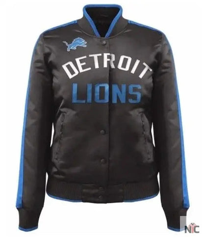 Detroit Lions Show Time Satin Jacket