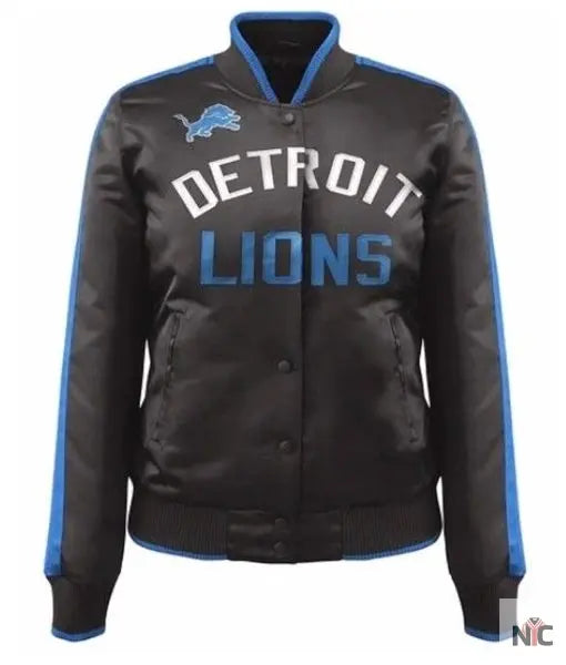 Detroit Lions Show Time Satin Jacket