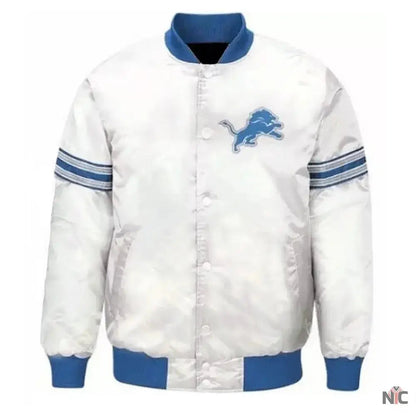 Detroit Lions Striped Bomber Jacket