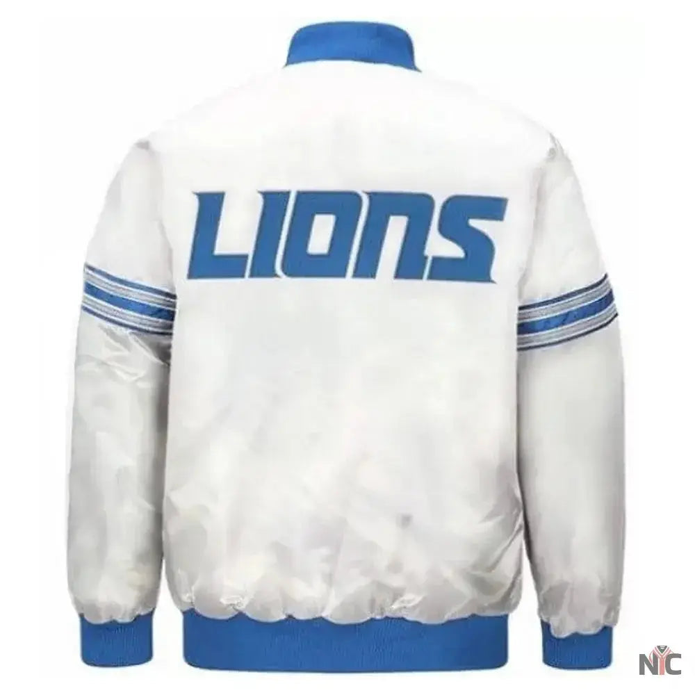 Detroit Lions Striped Bomber Jacket