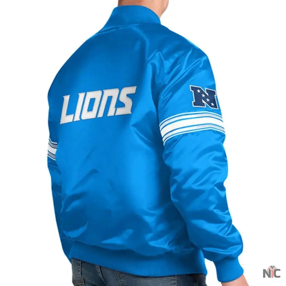 Detroit Lions Striped Bomber Jacket