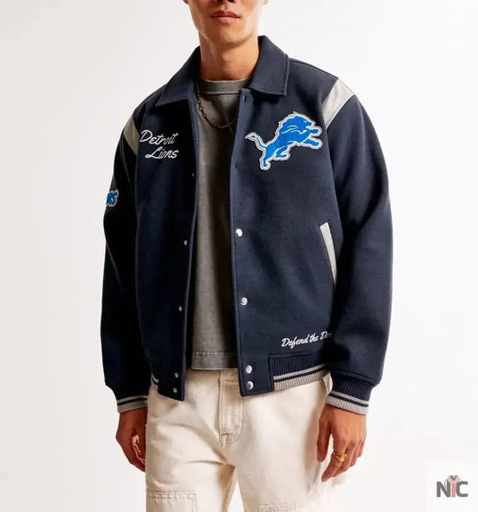 Detroit Lions Varsity Bomber Jacket