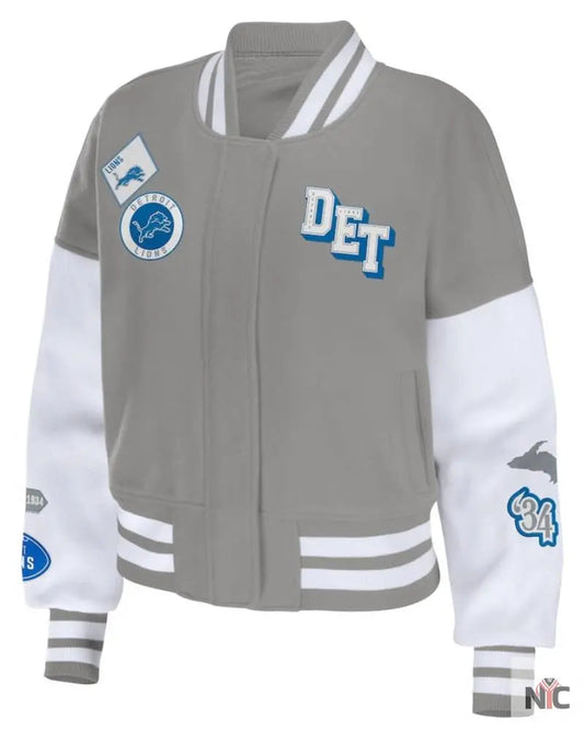 Detroit Lions Women’s Full-Zip Varsity Jacket