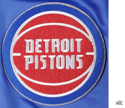 Detroit Pistons Finals 3x Champions Mash Up Satin Jacket