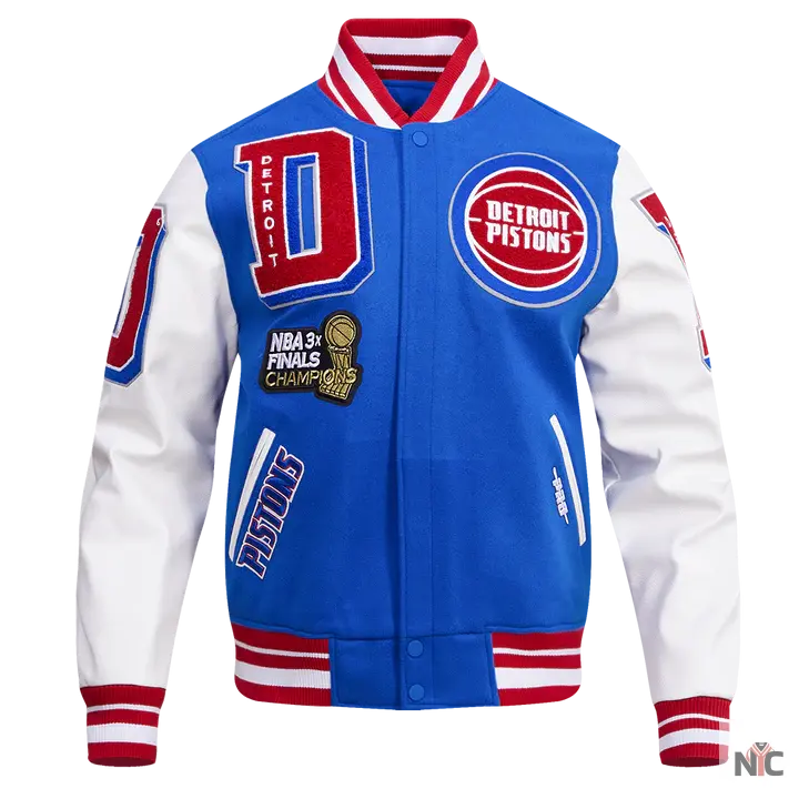 Detroit Pistons Mash Up Varsity Jacket