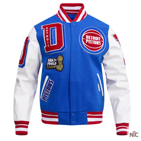 Detroit Pistons Mash Up Varsity Jacket
